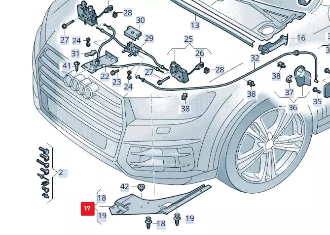 NEW AUDI Q8 4MN FRONT LEFT HEADLIGHT COVER 4M8805285A ORIGINAL