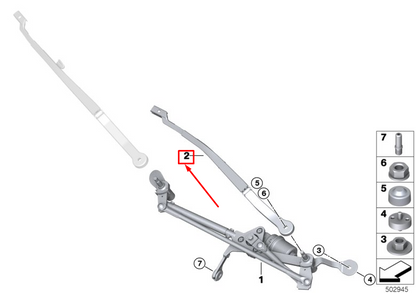 new bmw x3 g01 front left wiper arm lhd 51138492674 original