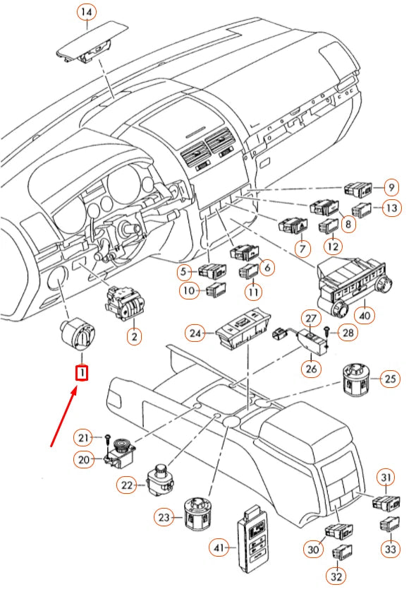 NEW VW TOUAREG 7L MK1 HEADLIGHT MULTI SWITCH CONTROL UNIT 7L6941431Q3X1