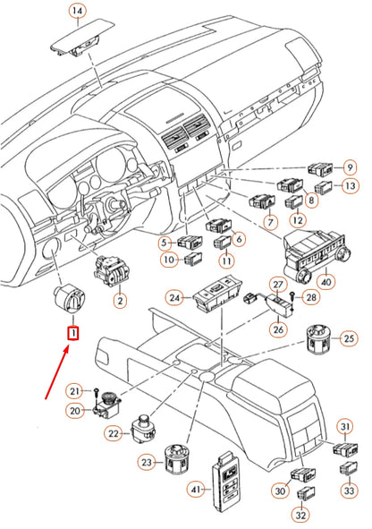 NEW VW TOUAREG 7L MK1 HEADLIGHT MULTI SWITCH CONTROL UNIT 7L6941431Q3X1