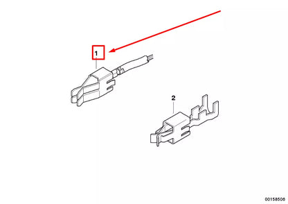 NEW BMW 3 E46 FRONT BUMPER FOG LIGHT WIRING CONNECTOR 61138364498 8364498