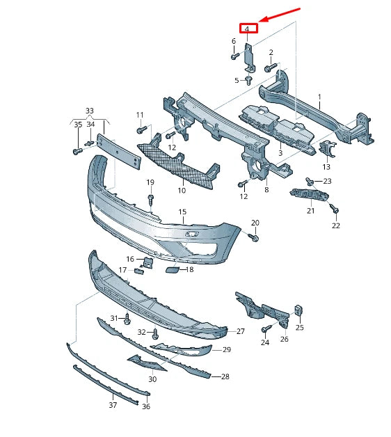 NEW VW TOUAREG 7P MK2 FRONT SPOILER LOWER CENTER BRACKET 7P6807915B