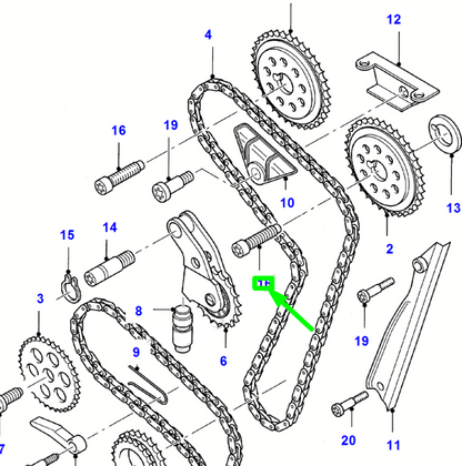 new ford galaxy mk1 v191 timing pan head screw 6173025 e804558-s76 original