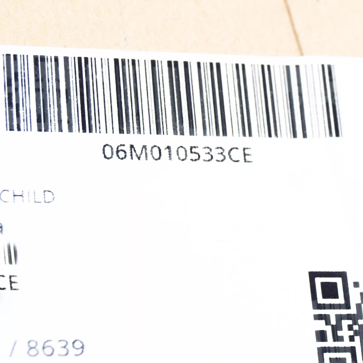 NEW AUDI A4 AVANT B9 EMISSION VALUE DATA PLATE 06M010533CE ORIGINAL