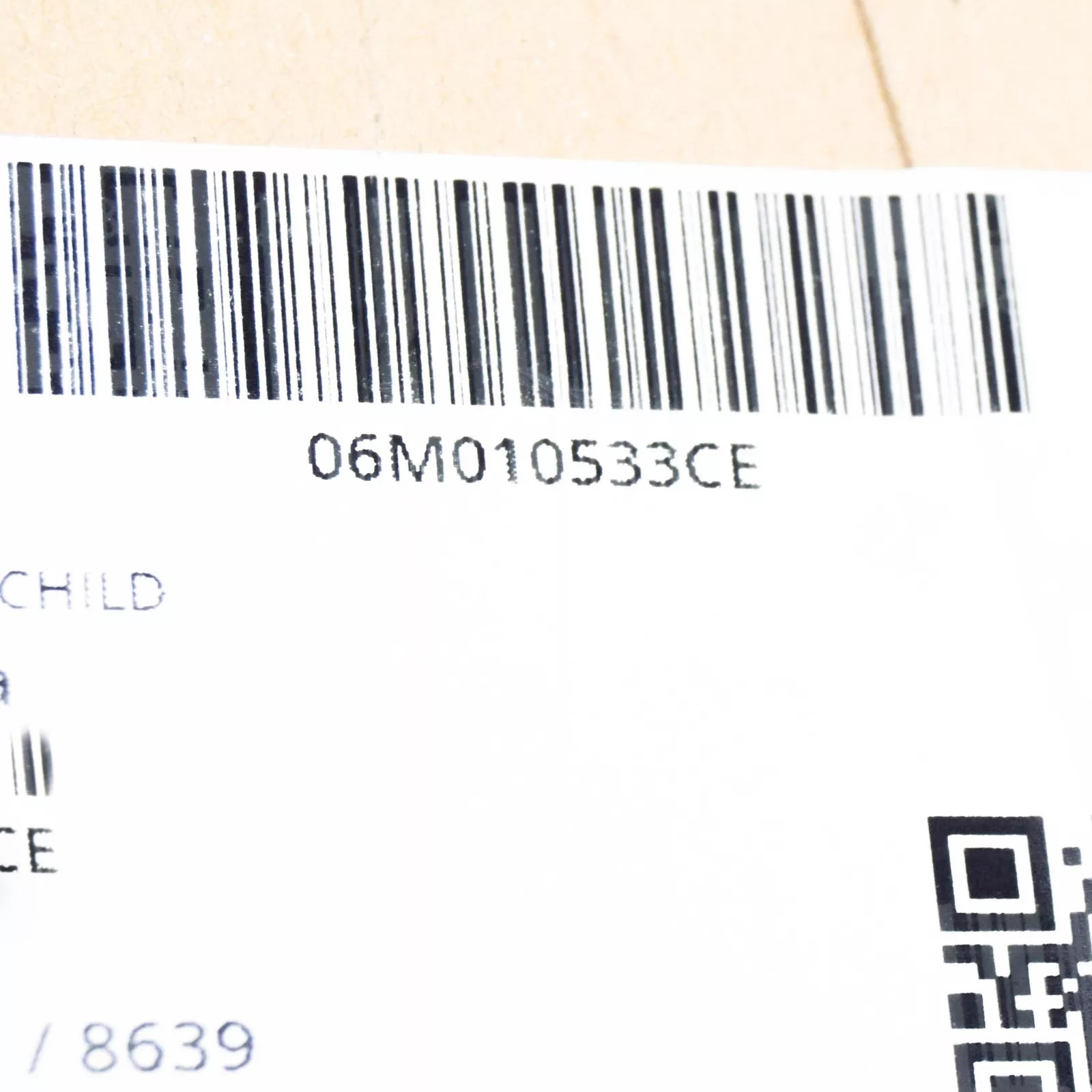 NEW AUDI A4 AVANT B9 EMISSION VALUE DATA PLATE 06M010533CE ORIGINAL