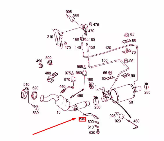 NEW MERCEDES-BENZ SPRINTER 906 EXHAUST SYSTEM BRACKET A9064922041 ORIGINAL