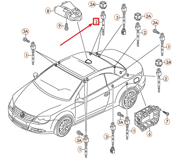 NEW VOLKSWAGEN EOS HALL SENSOR WITHOUT MAGNET 1Q0959121C