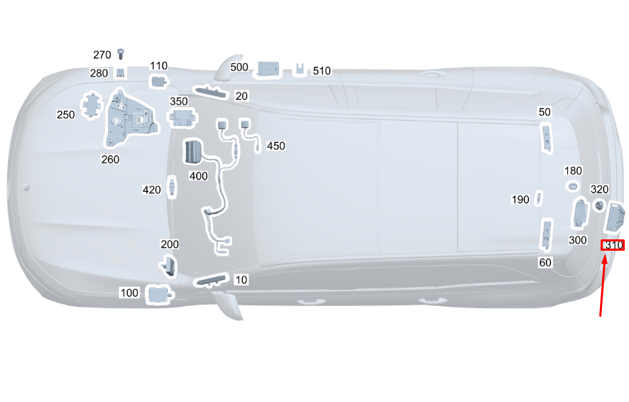 new mb glb x247 emergency call system antenna bracket a2465451200 original