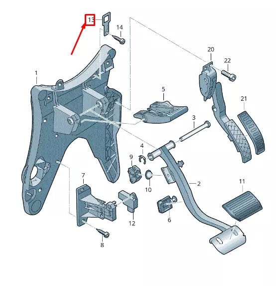 NEW VW TOUAREG 7P MK2 PEDAL CLUSTER BRACKET SUPPORT 7P0721983