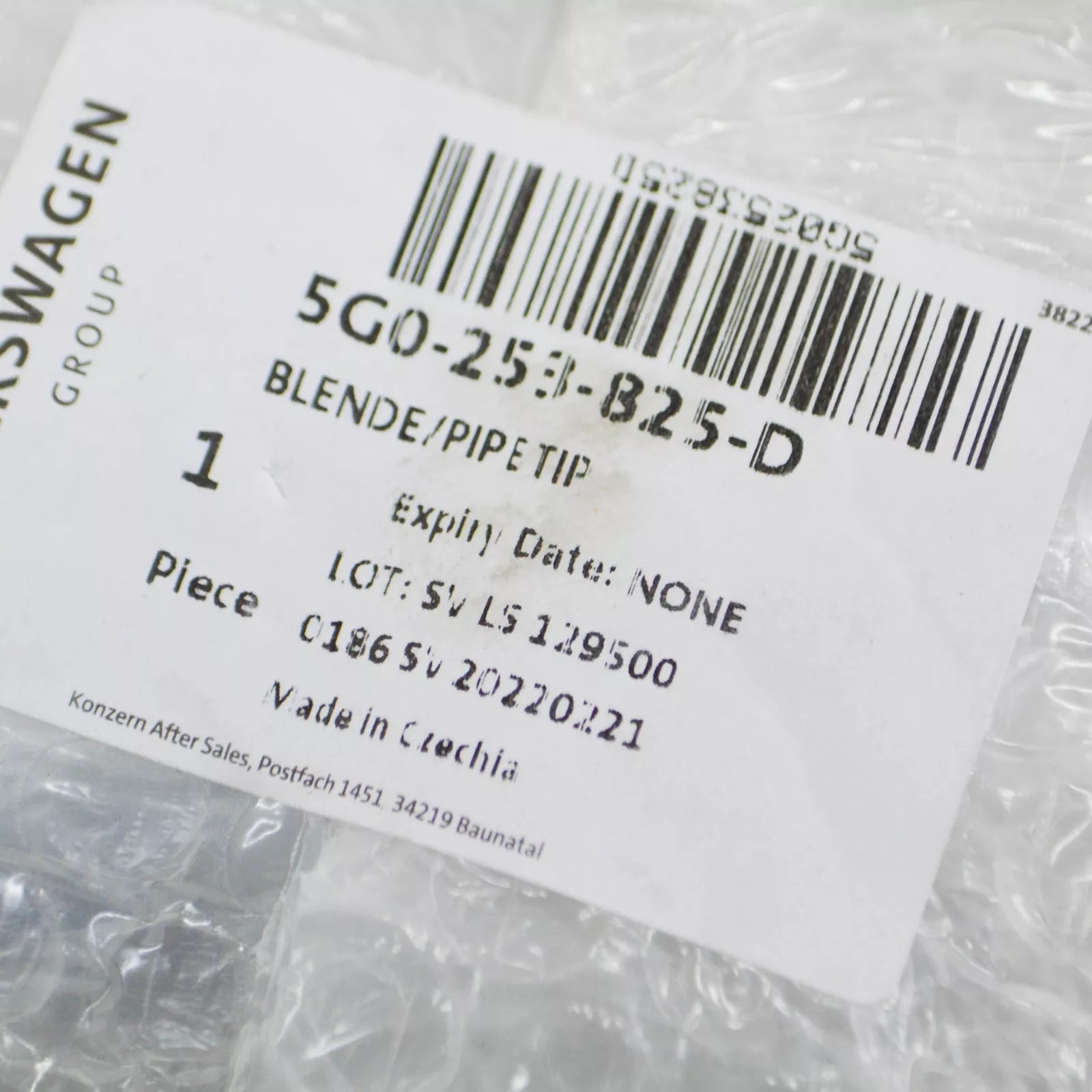 NEW VW GOLF VII 5G1 REAR EXHAUST TAILPIPE COVER TRIM 5G0253825D ORIGINAL