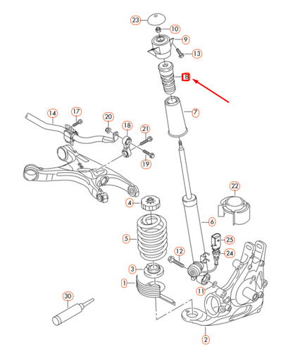 NEW AUDI A7 SPORTBACK 4G8 REAR SHOCK ABSORBER BUMP STOP 4G0512131G ORIGINAL