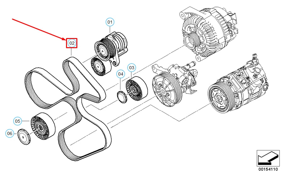 NEW BMW Z4 ROADSTER E89 V RIBBED BELT 7PK X 1470 11287628654 7628654 ORIGINAL