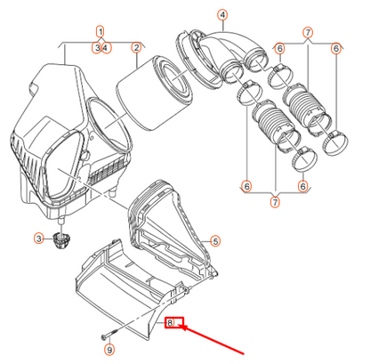 NEW AUDI A6 C7 INTAKE AIR DUCT 4G0129618E ORIGINAL