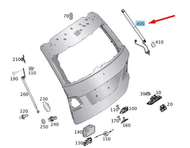 NEW MERCEDES-BENZ ML W166 REAR END DOOR RIGHT DRIVE SPINDLE A1668900000 ORIGINAL