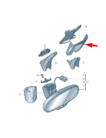 NEW AUDI A4 AVANT B9 INTERIOR MIRROR COVER 8W08575194PK ORIGINAL