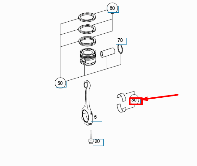 NEW MERCEDES-BENZ ML W166 NGINE CONNECTING ROD BEARING TS A2760300160 ORIGINAL