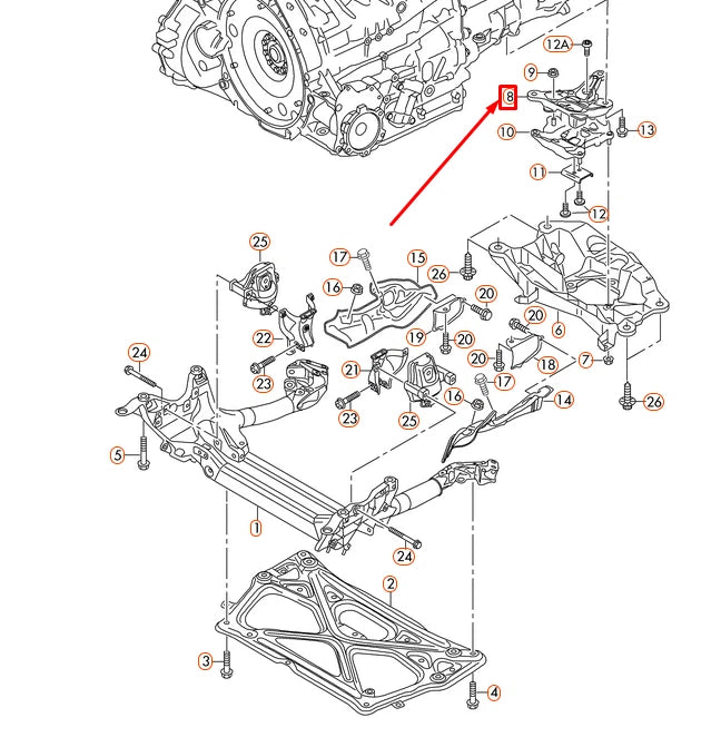 NEW AUDI A6 4G B7 GEARBOX SUPPORT 4G0399115G
