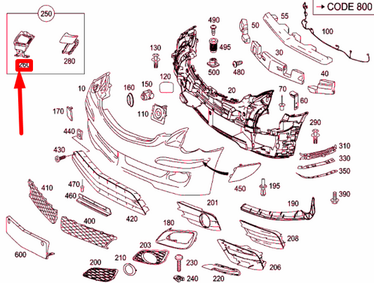 new mb r w251 right headlight washer cover bracket a2518690414 original