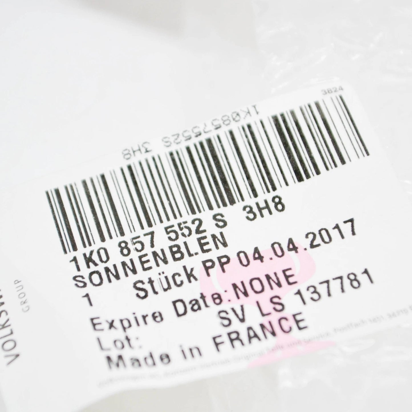 NEW VW GOLF VI 5K MK6 FRONT RIGHT SIDE SUN VISOR 1K0857552S3H8