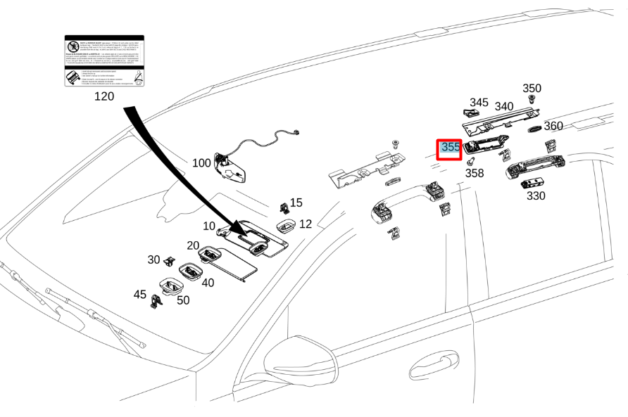 NEW MB GLE W167 REAR LEFT CLOTHES HOOK GRAB HANDLE A29281001409051 ORIGINAL