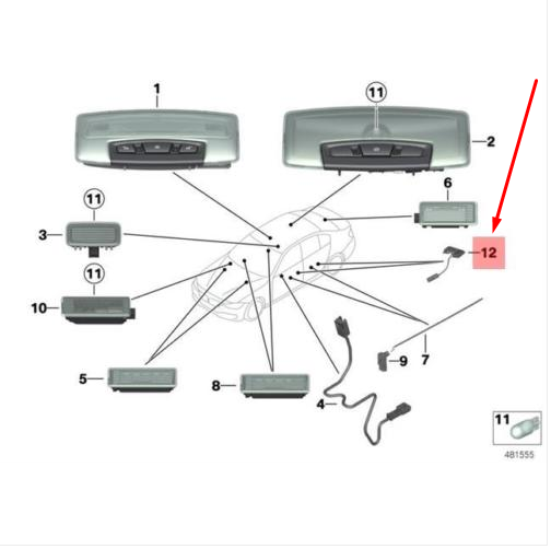 new bmw 1 f20 right door handle lighting 63177277448 7277448 original