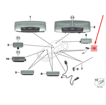 new bmw 1 f20 right door handle lighting 63177277448 7277448 original