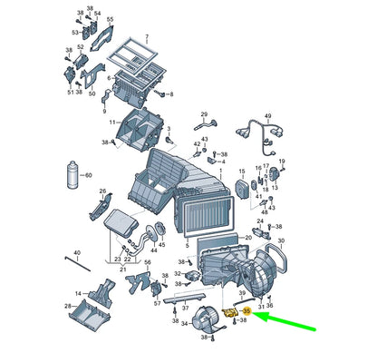 NEW VW AMAROK RECIRCULATED AIR OPER. POSITIONING MOTOR LHD 7L0907511AQ ORIGINAL