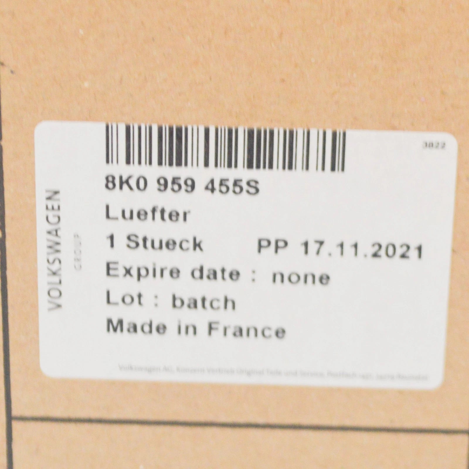 NEW AUDI Q3 8U RIGHT ENGINE RADIATOR COOLING FAN MOTOR 350MM 8K0959455S ORIGINAL