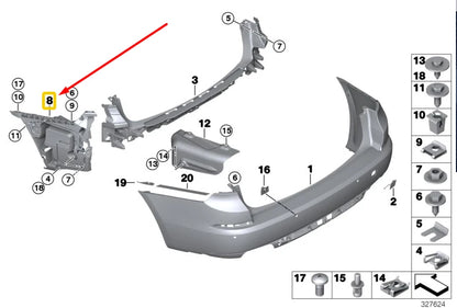 NEW BMW 5 GRAN TURISMO F07 REAR RIGHT BUMPER BRACKET 51127331566 7331566