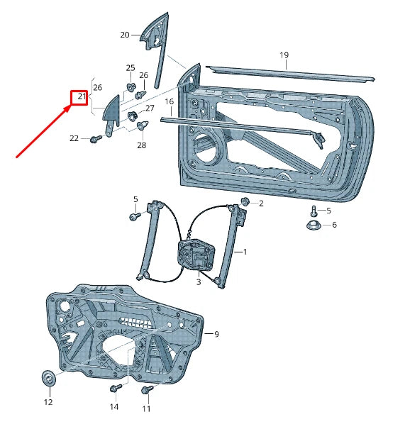 NEW VW EOS 1F FRONT RIGHT DOOR SPEAKER WITH TRIM 1Q0837974G9B9 ORIGINAL