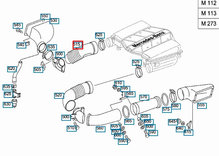 NEW MERCEDES BENZ G W463 RIGHT AIR INTAKE HOSE TUBE A4635001175