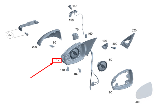 new mercedes-benz s w223 left side wing mirror rhd a2238105303 original