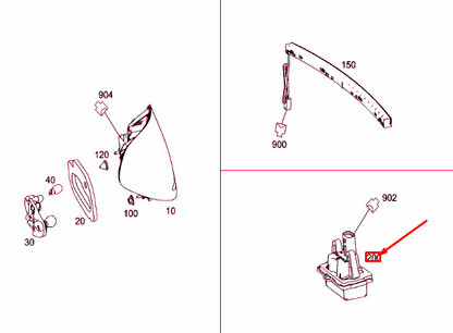 NEW MERCEDES-BENZ C-CLASS W205 REAR LICENSE PLATE LIGHT A0999067000 ORIGINAL