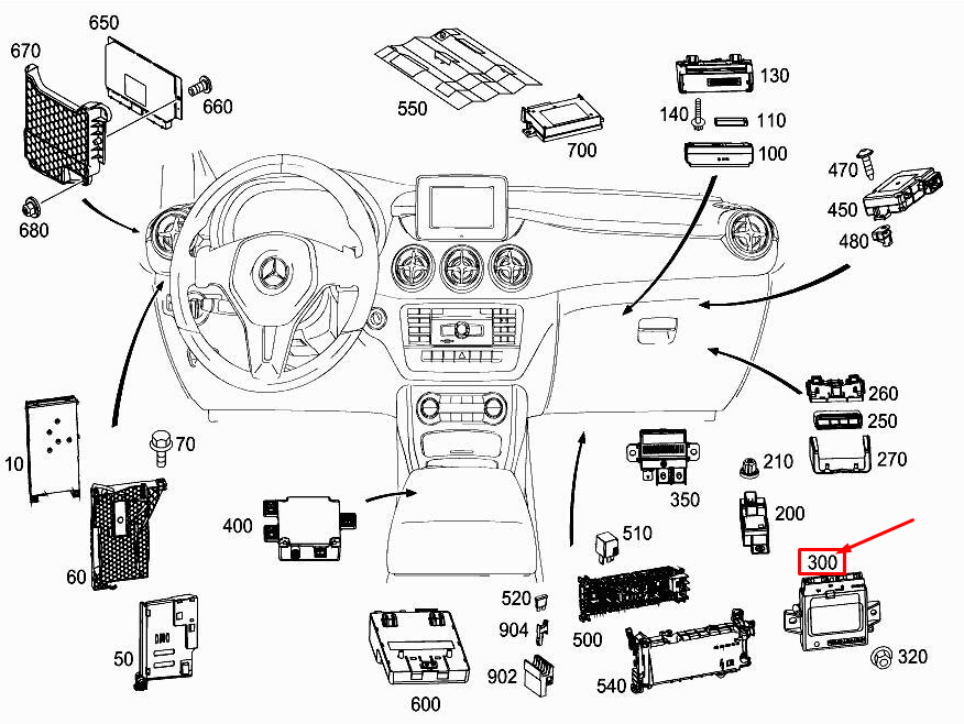 new mercedes-benz a w176 parktronic system control unit a2469004312 original