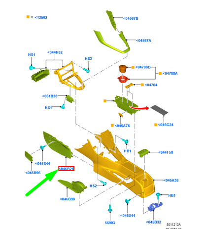 new ford focus mk3 c346 right console panel rhd 1866429 original