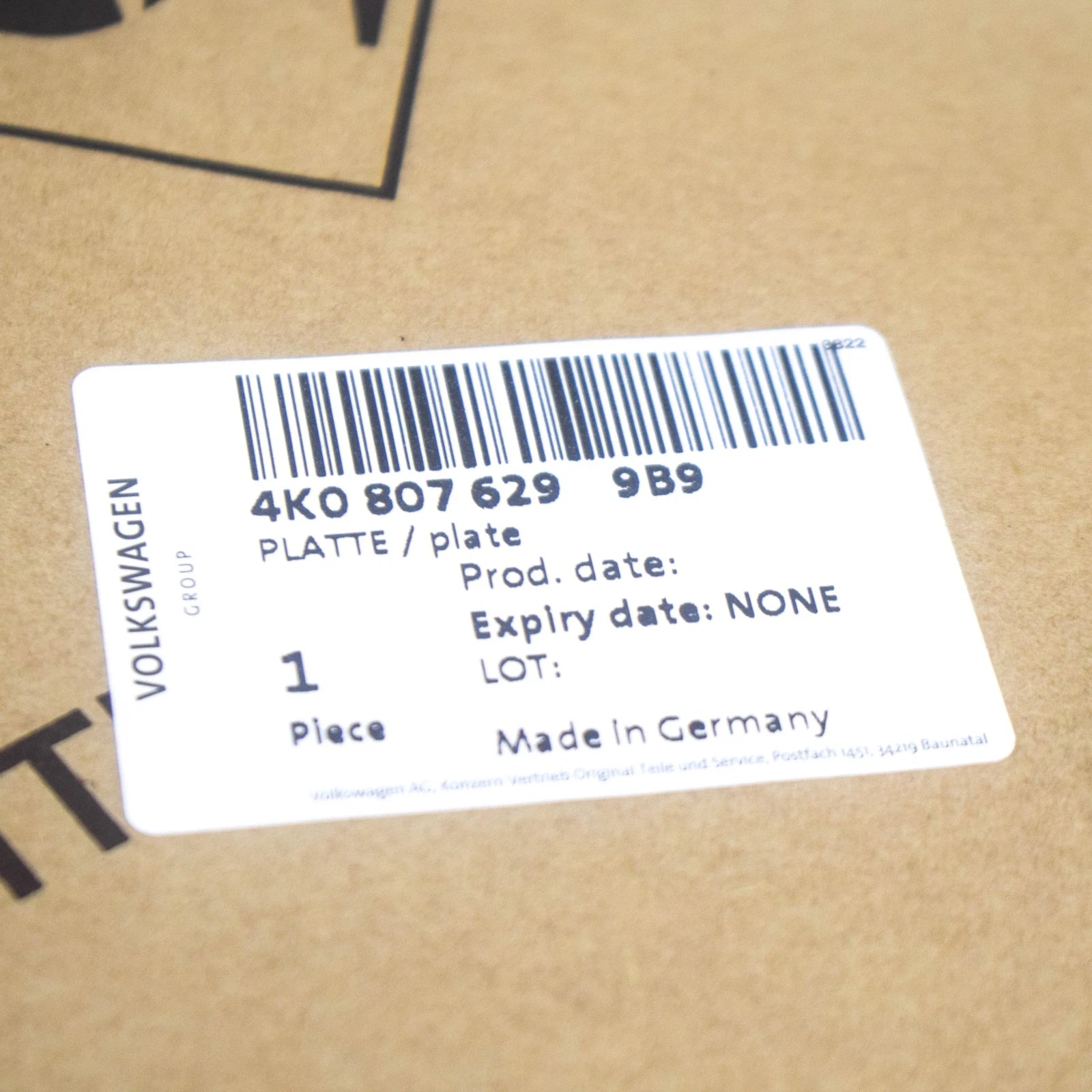 NEW AUDI A6 C8 FRONT BUMPER LEFT LOWER STRIKER PLATE 4K08076299B9 ORIGINAL