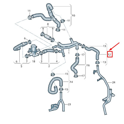 NEW VW TRANSPORTER VI T6 COOLANT HOSE 7E0121157AG