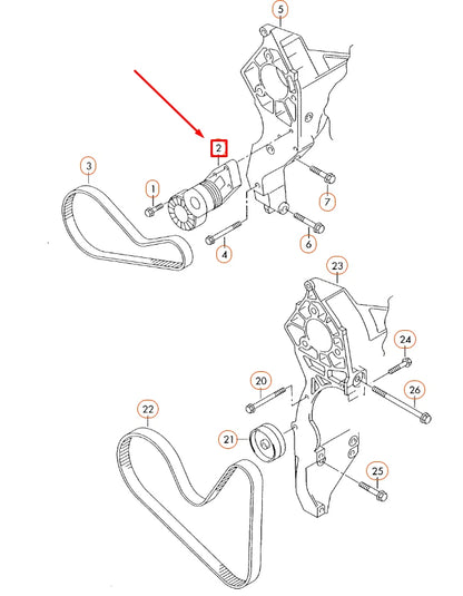 NEW AUDI A3 8P BELT TENSIONER DAMPER 022145299L