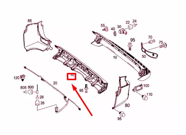 NEW MERCEDES-BENZ SPRINTER W906 REAR BUMPER BAR A90688095009B51 ORIGINAL