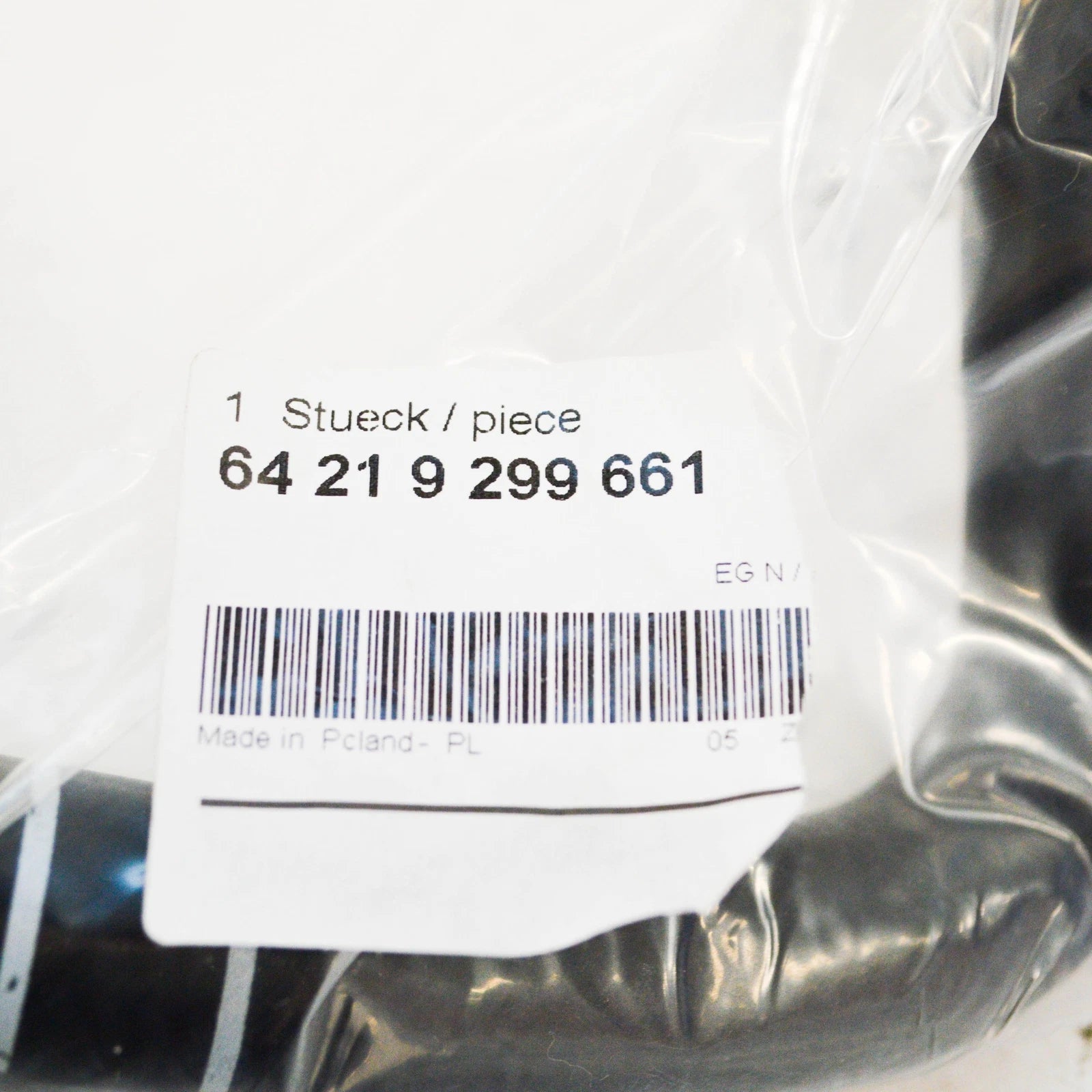 NEW BMW 5 G30 WATER COOLANT HOSE PIPE 64219299661 ORIGINAL