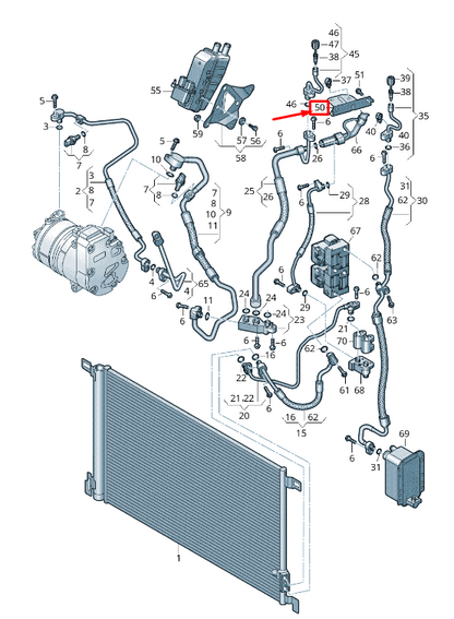 new audi e-tron gen refrigerant pipe bracket 4ke820495a original