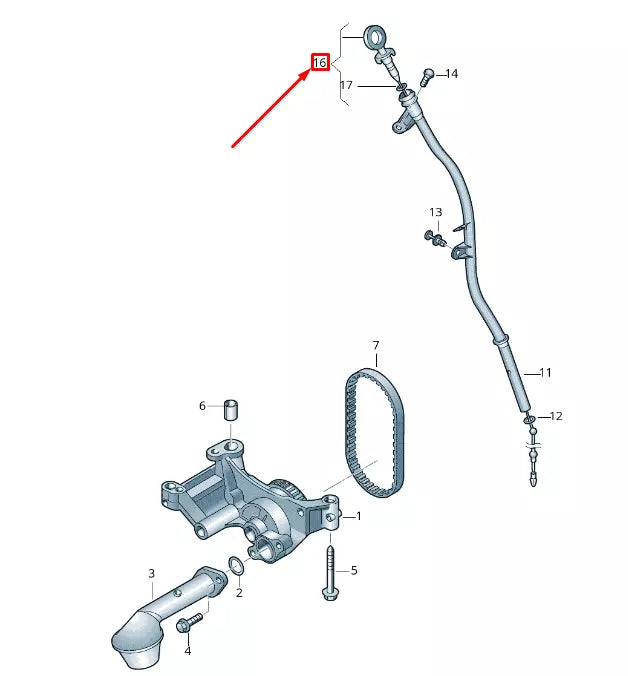 NEW VW TRANSPORTER VI T6 OI DIPSTICK 03L115611D