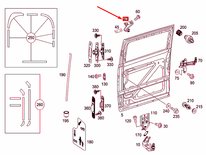 NEW MB VITO W639 LOAD COMPARTMENT SLIDING DOOR LEFT CARRIAGE A6397601247