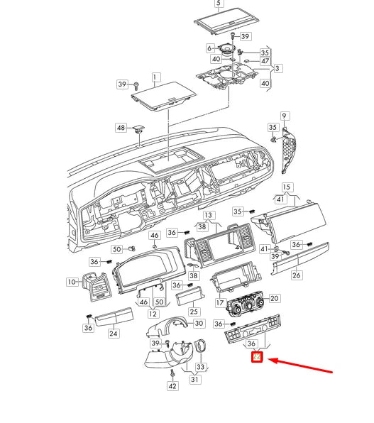 NEW VW TRANSPORTER T6 FRESH AIR AND HEATER CONTROL TRIM 7E5857212JP9