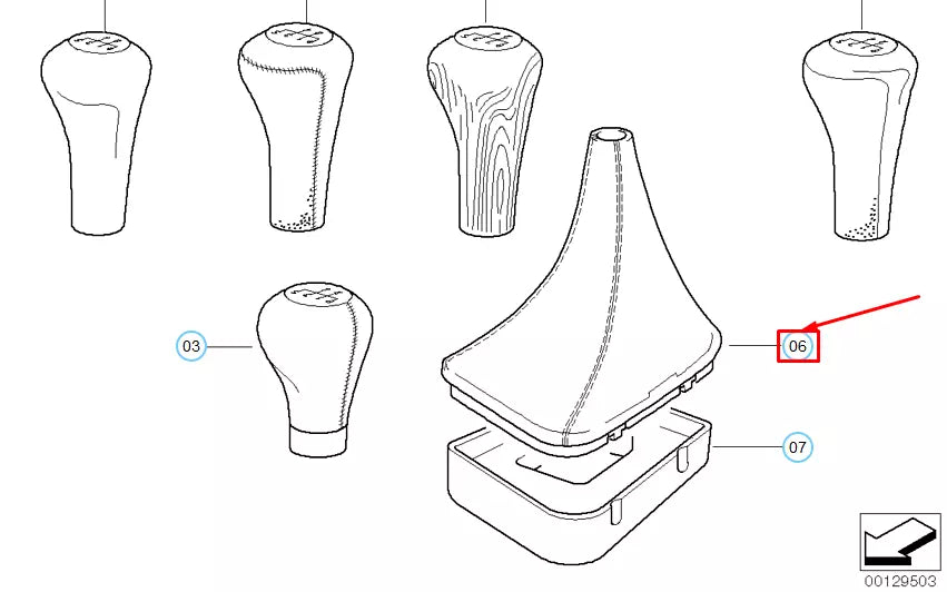 NEW BMW 3 E46 GEAR SHIFT LEVER COVER 25111434531 1434531 ORIGINAL