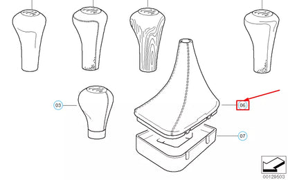 NEW BMW 3 E46 GEAR SHIFT LEVER COVER 25111434531 1434531 ORIGINAL