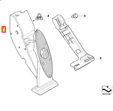 new mini r50 manual accelerator pedal 35426786284 original