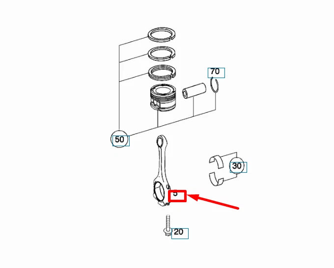 NEW MERCEDES-BENZ C W204 CONNECTING ROD A2730300820 ORIGINAL