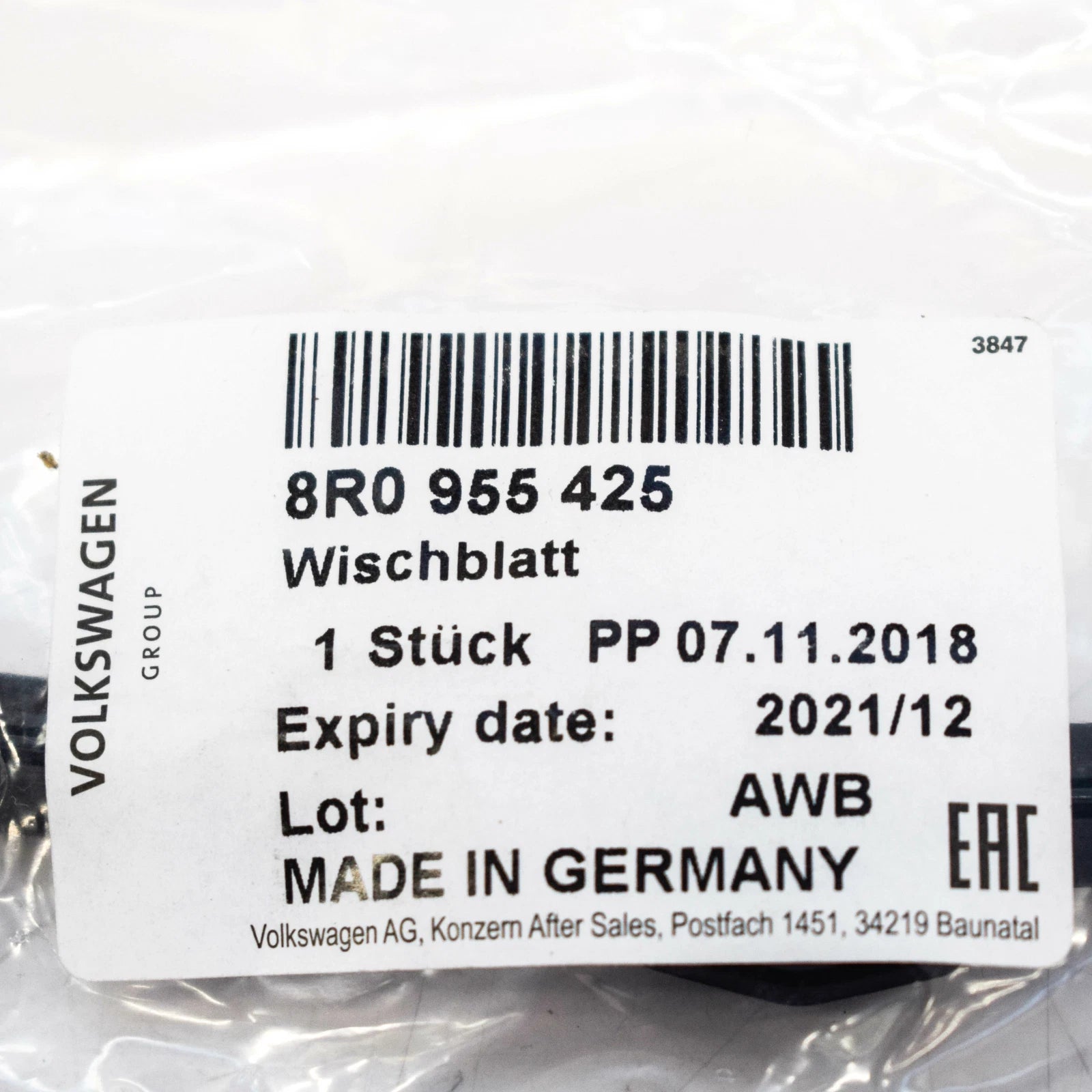 NEW AUDI Q5 8R REAR AERO WIPER BLADE 8R0955425