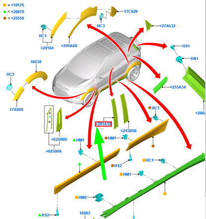 new ford ecosport mk2 bk front left door decal gn15-n24473-cc 2460244 original